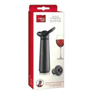 Vacu-Vin Noir & 2 bouchons